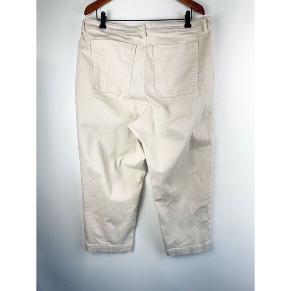 Everlane Womens The Straight-Leg Crop Pants Sandstone Beige 20 - Picture 5 of 8